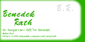 benedek rath business card